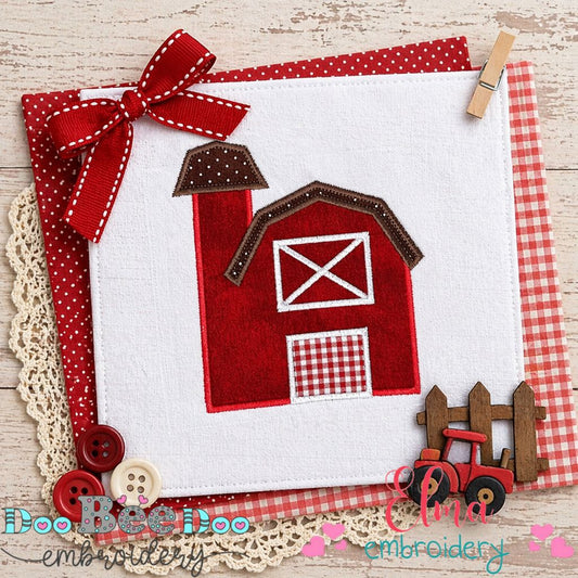 Charming Red Barn Farm - Appliqué - Machine Embroidery Design