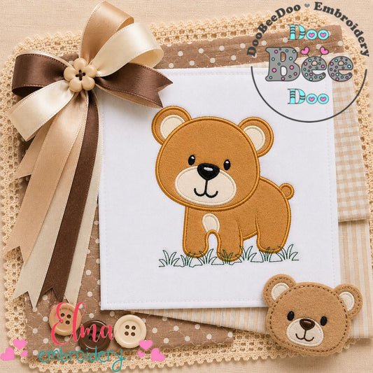 Little Bear - Appliqué - Machine Embroidery Design
