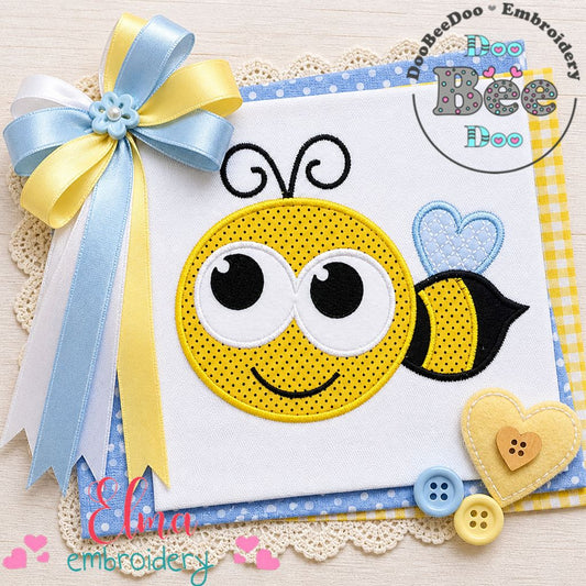 Sweet Little Bee – Appliqué – Machine Embroidery Design