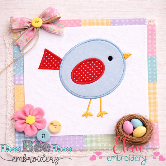 Cute Little Bird - Appliqué – Machine Embroidery Design