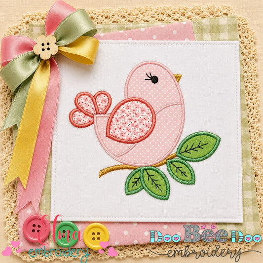 Sweet Little Birdie - Applique - Machine Embroidery Design
