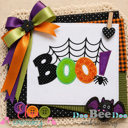 Spooky Boo - Appliqué - Machine Embroidery Design