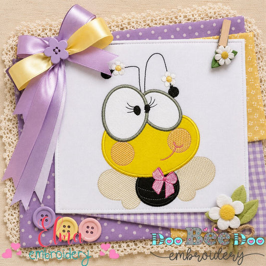 Sweet Bug Girl - Appliqué - Machine Embroidery Design