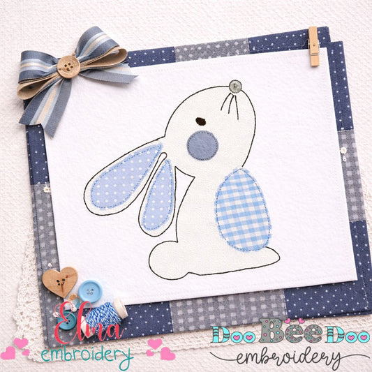 Sweet Bunny Raggy – Raggy Appliqué – Machine Embroidery Design