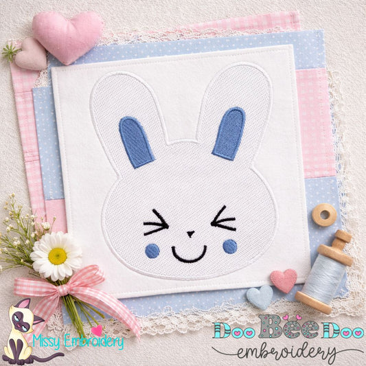 Easter Bunny Face – Fill Stitch – Machine Embroidery Design
