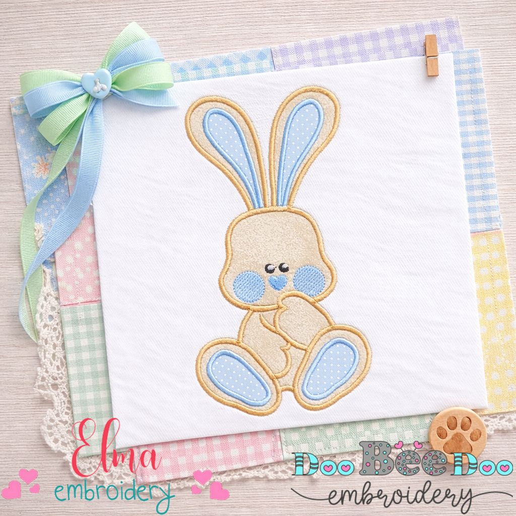Sweet Baby Bunny Big Ears - Appliqué - Machine Embroidery Design