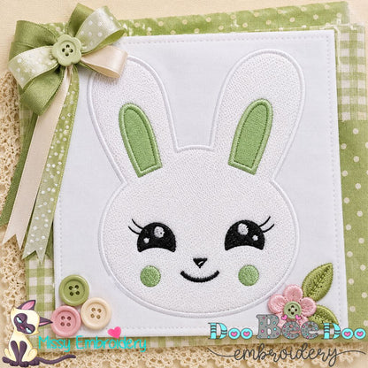 Sweet Bunny Face - Fill Stitch – Machine Embroidery Design