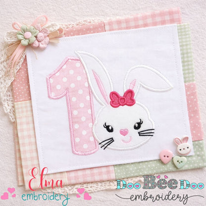 Bunny Girl Number One – Applique – Machine Embroidery Design