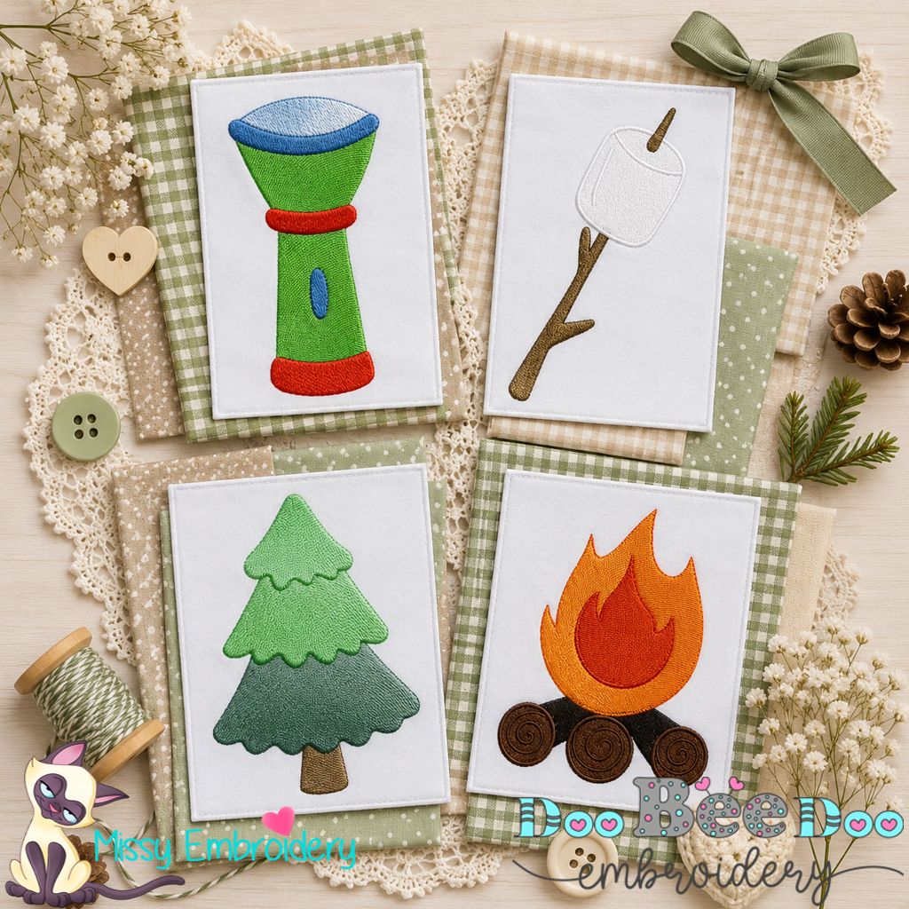 Cozy Camping Mini Collection – Fill Stitch – Machine Embroidery Design