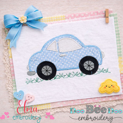 Cute Car – Appliqué – Machine Embroidery Design