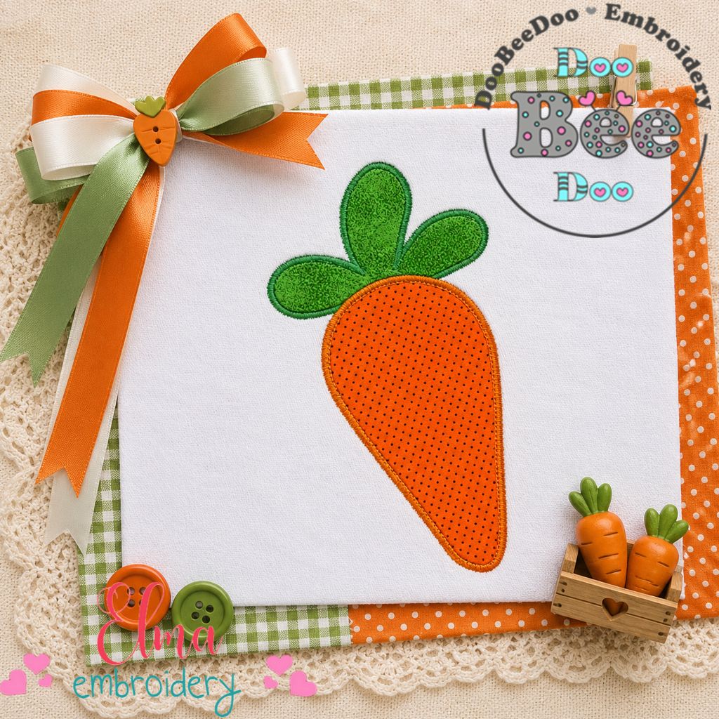 Carrot - Applique - Machine Embroidery Design