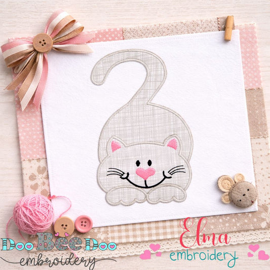 Peekaboo Cat - Appliqué - Machine Embroidery Design