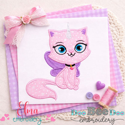 Felicity Unicorn Kitty - Appliqué – Machine Embroidery Design