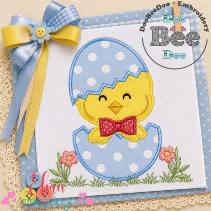 Spring Chick Surprise - Applique – Machine Embroidery Design