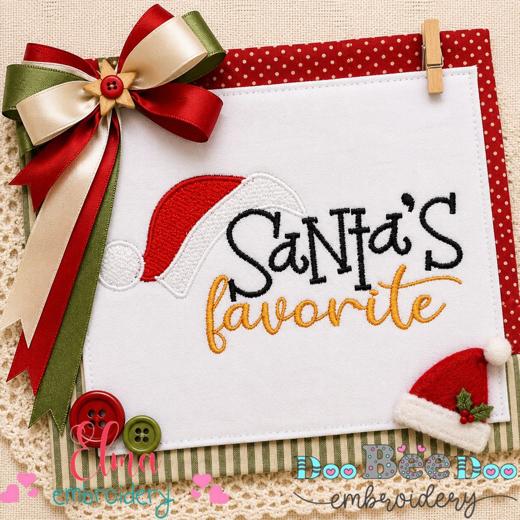 Santa’s Favorite - Fill Stitch - Machine Embroidery Design