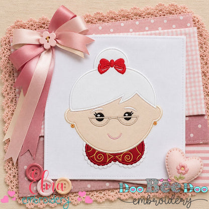 Sweet Mrs. Claus - Appliqué - Machine Embroidery Design