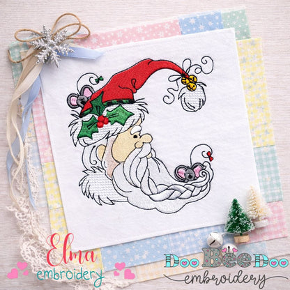 Vintage Santa Claus - Fill Stitch - Machine Embroidery Design