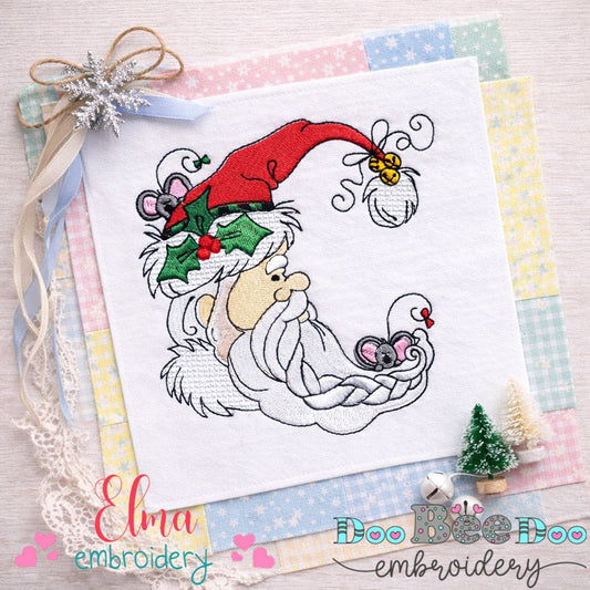 Vintage Santa Claus - Fill Stitch - Machine Embroidery Design