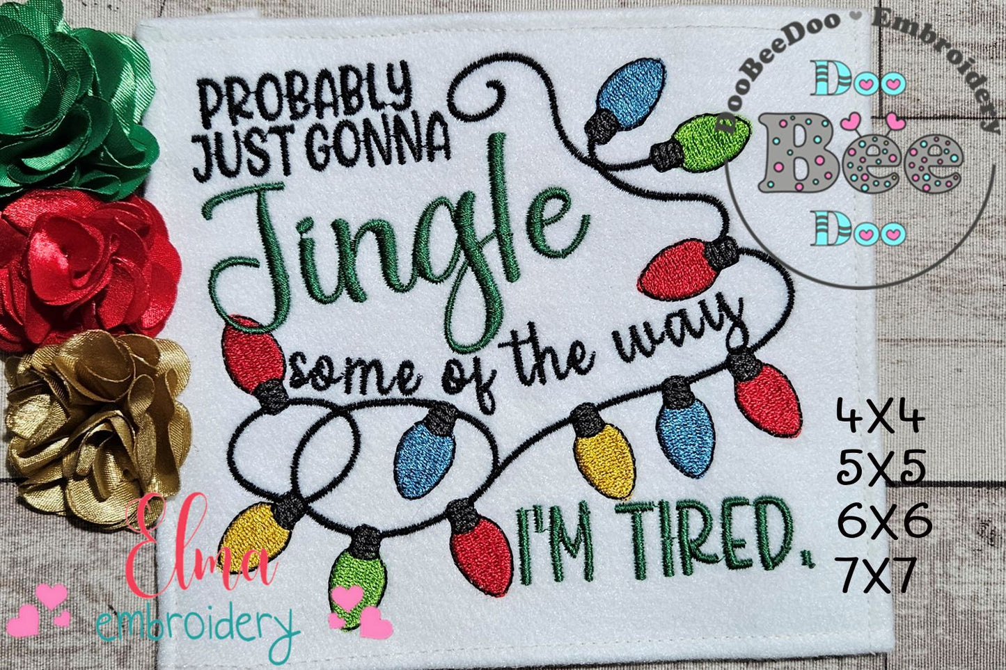 Cozy Jingle Mood – Satin Stitch – Machine Embroidery Design