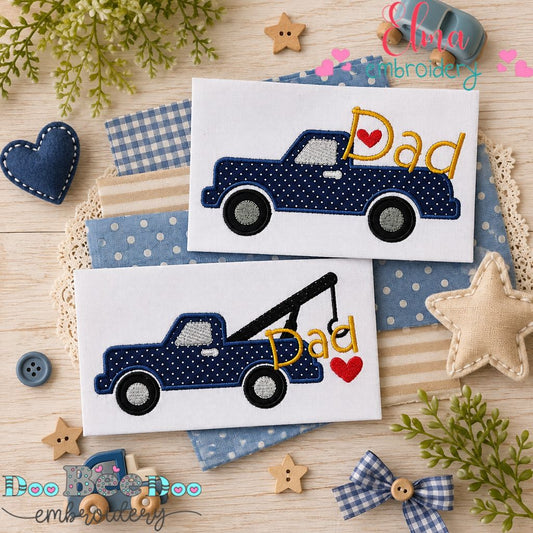 Dad Trucks Bundle - Appliqué - Machine Embroidery Design
