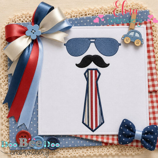 Cool Dad Style - Appliqué - Machine Embroidery Design