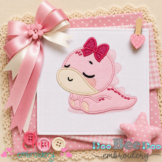 Baby Dino Sweetheart - Appliqué - Machine Embroidery Design