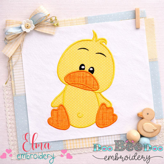 Cute Little Duck Boy - Appliqué - Machine Embroidery Design