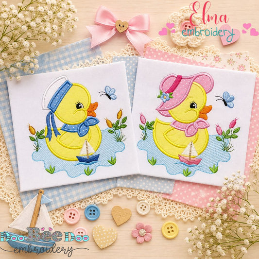 Sweet Rubber Duck Bundle - Appliqué - Machine Embroidery Design