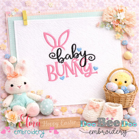 Baby Bunny – Fill Stitch – Machine Embroidery Design