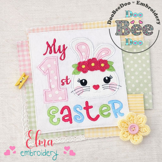 My 1st Easter Bunny Girl – Appliqué – Machine Embroidery Design