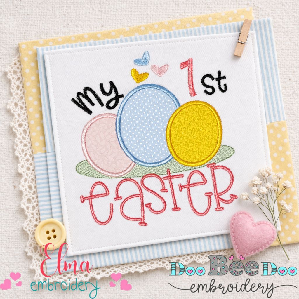 My 1st Easter Eggs - Appliqué - Machine Embroidery Design