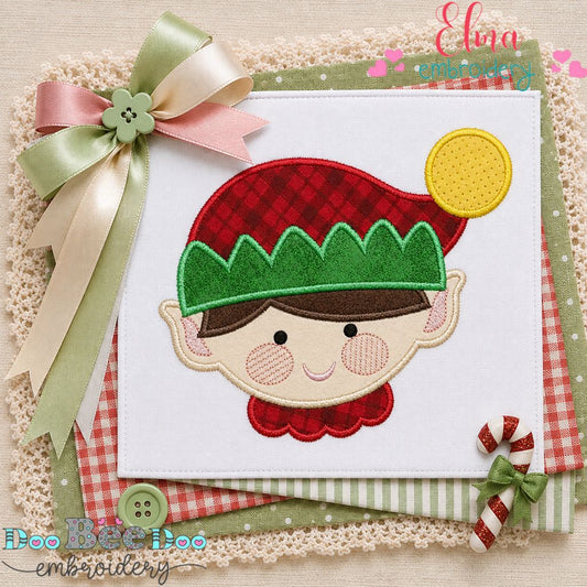 Jolly Christmas Elf Boy - Appliqué - Machine Embroidery Design