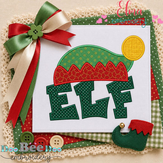 Festive Elf Letters - Appliqué - Machine Embroidery Design