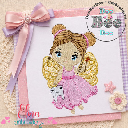 Tooth Fairy Girl – Fill Stitch – Machine Embroidery Design