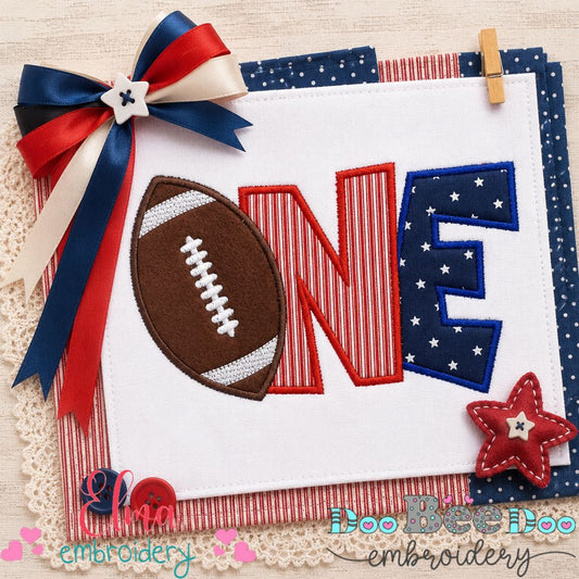 Football One - Appliqué – Machine Embroidery Design