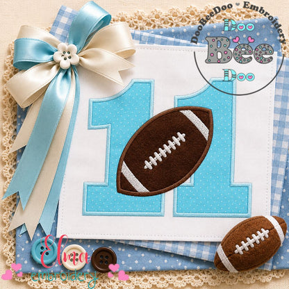 Touchdown Eleven - Appliqué - Machine Embroidery Design