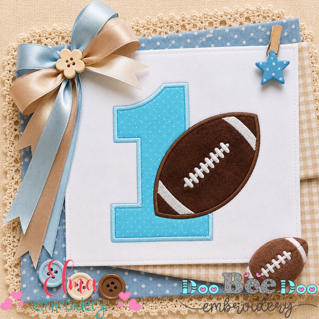 Touchdown One - Appliqué - Machine Embroidery Design