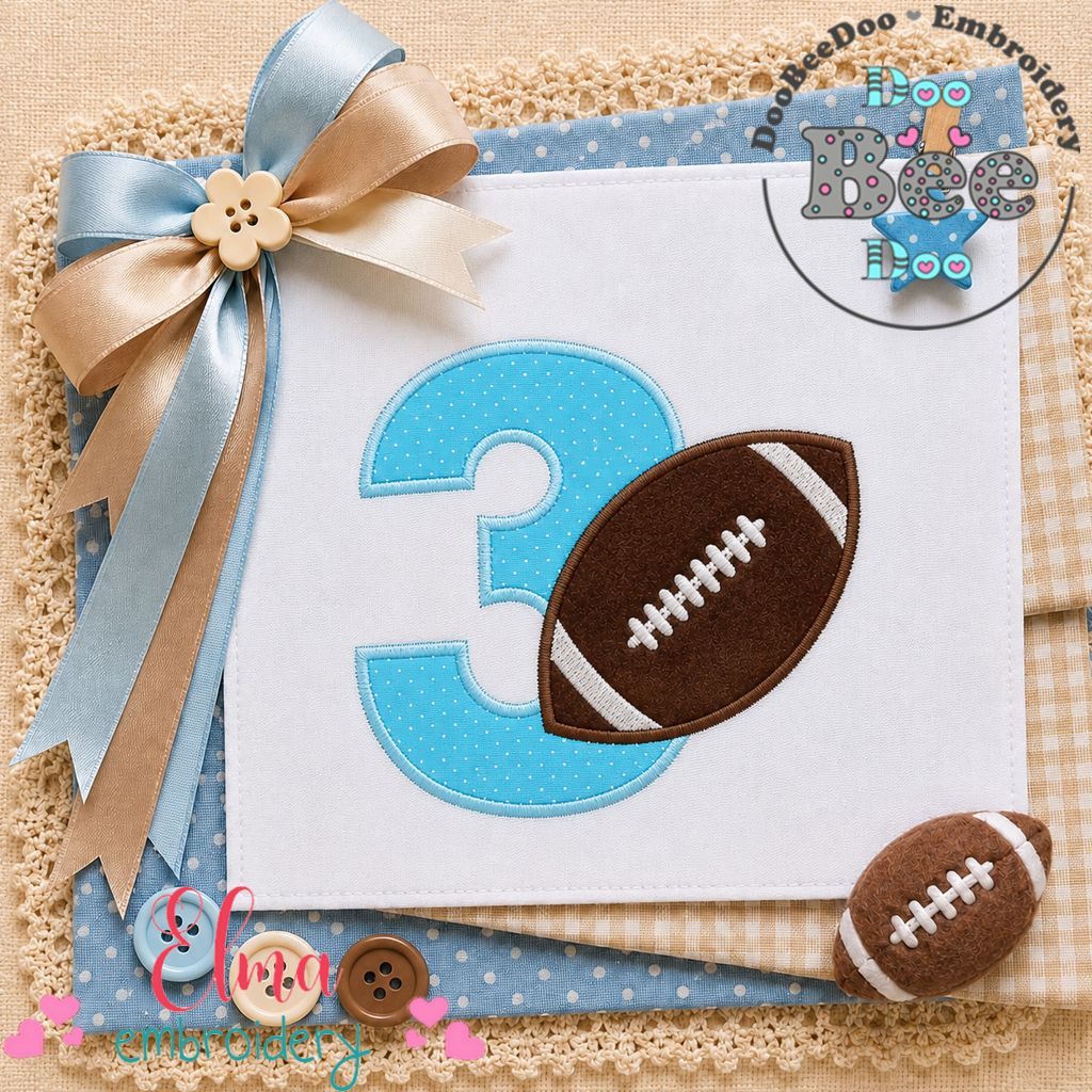 Touchdown Three - Appliqué - Machine Embroidery Design