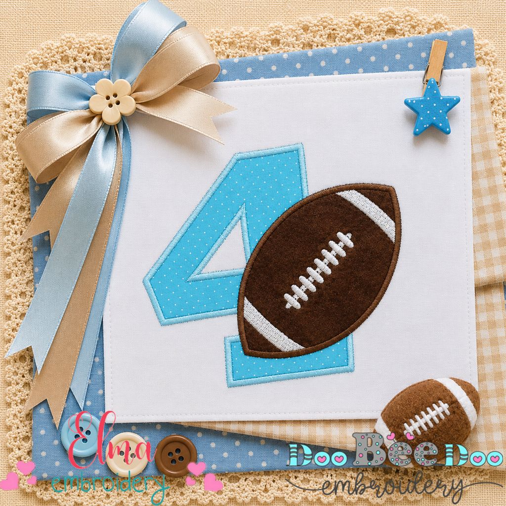 Touchdown Four - Appliqué - Machine Embroidery Design