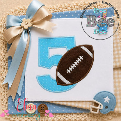 Touchdown Five - Appliqué - Machine Embroidery Design