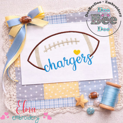 Chargers Football - Satin Stitch – Machine Embroidery Design