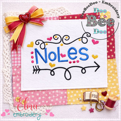 Noles Fun Arrows - Satin Stitch - Machine Embroidery Design