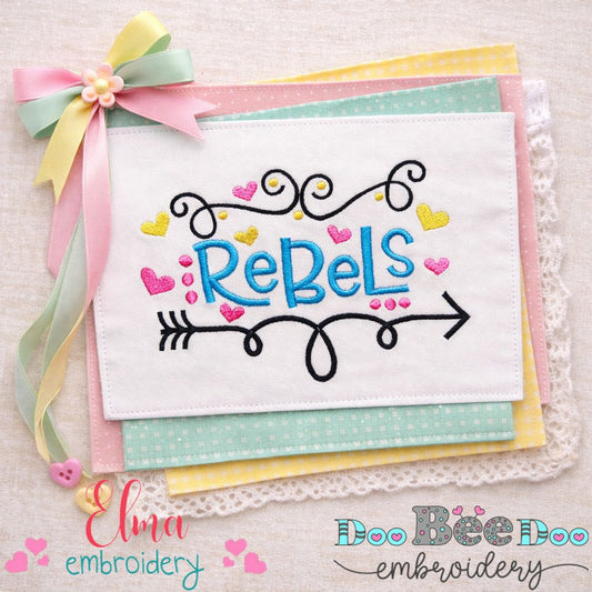 Rebels Fun Arrows - Satin Stitch - Machine Embroidery Design