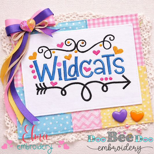 Wildcats Fun Arrows - Satin Stitch - Machine Embroidery Design