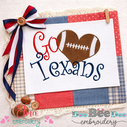 Go Texans - Fill Stitch – Machine Embroidery Design