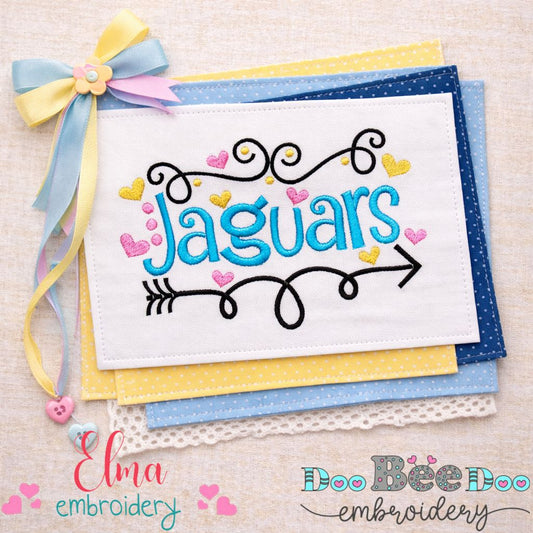 Jaguars Fun Arrows - Satin Stitch - Machine Embroidery Design