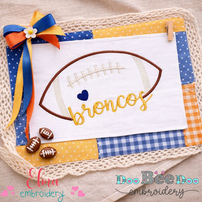 Broncos – Fill Stitch – Machine Embroidery Design
