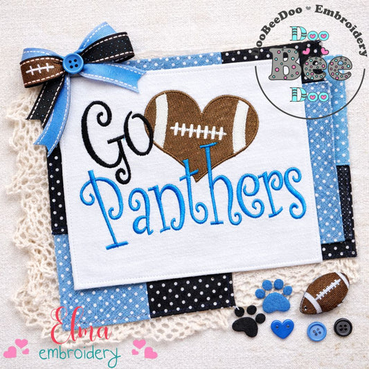Go Panthers – Fill Stitch – Machine Embroidery Design