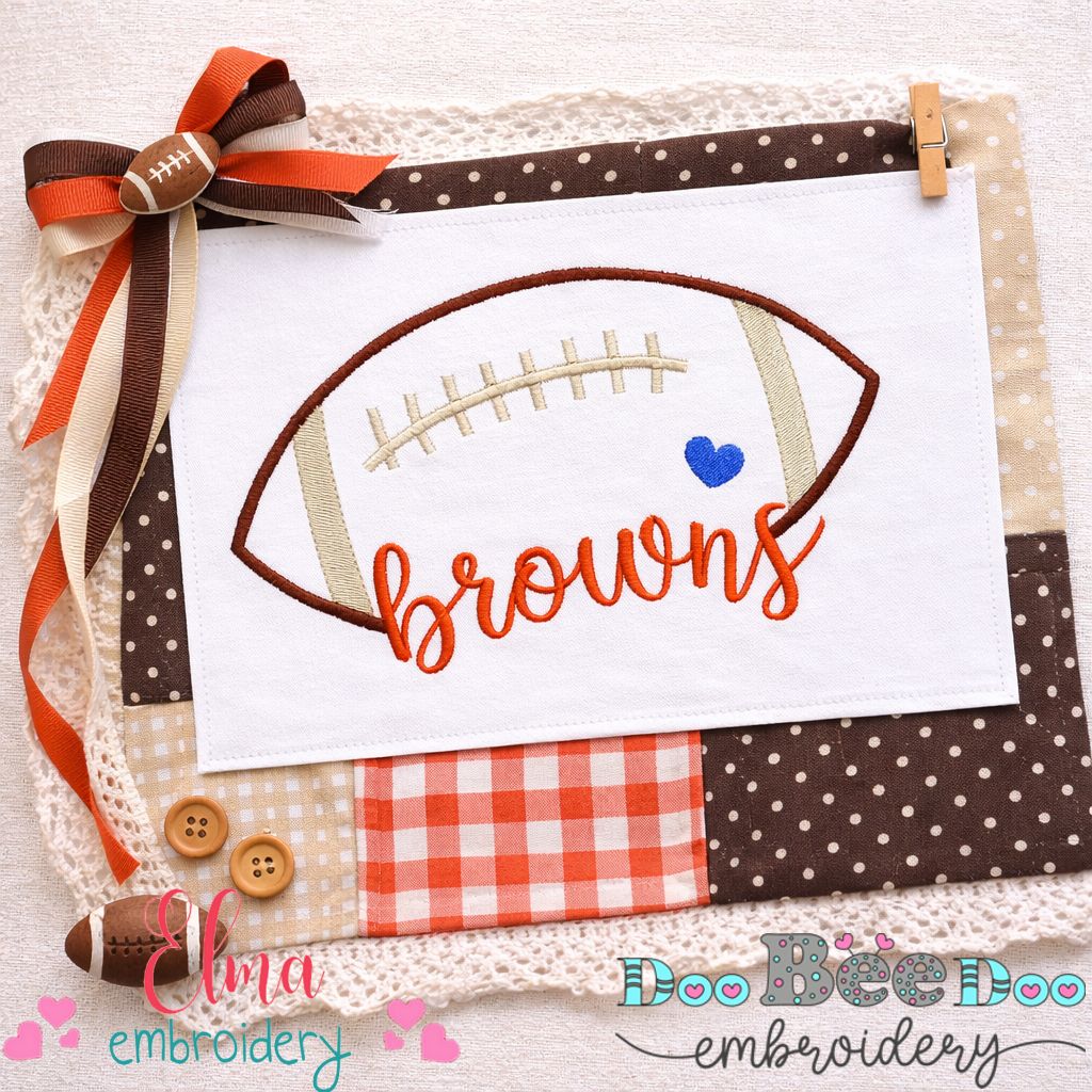 Browns Football - Satin Stitch – Machine Embroidery Design
