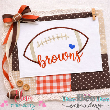 Browns Football - Satin Stitch – Machine Embroidery Design